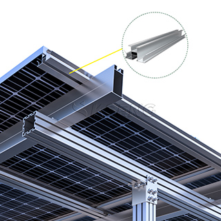 Struttura per posto auto coperto solare in alluminio impermeabile dal design moderno