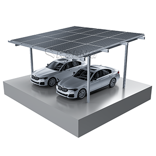 Struttura per posto auto coperto solare in alluminio impermeabile dal design moderno