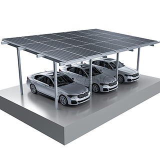 Struttura per posto auto coperto solare in alluminio impermeabile dal design moderno