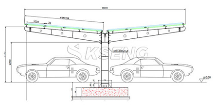 Posto auto coperto solare personalizzato in acciaio al carbonio ad alta resistenza OEM