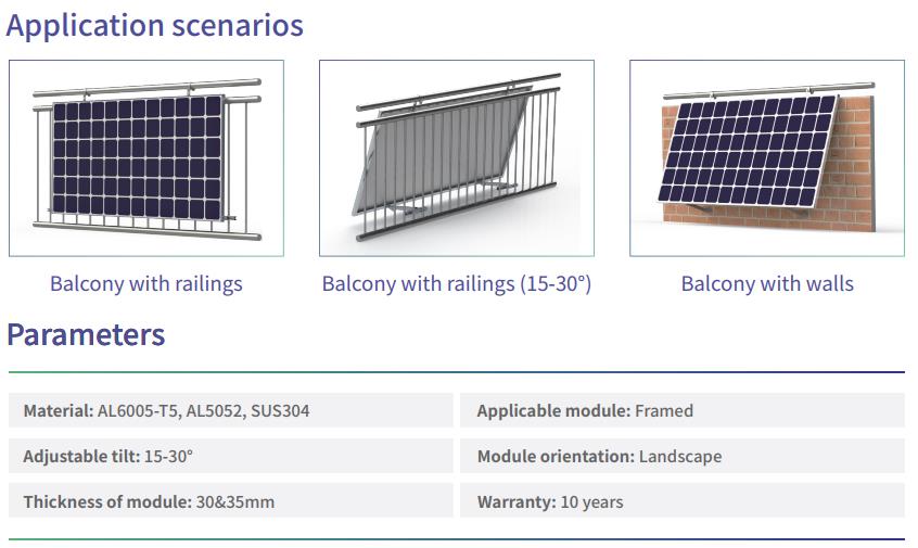 Staffa solare facile per balcone