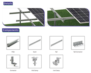 Struttura delle staffe di montaggio a terra del pannello solare fotovoltaico in acciaio del produttore